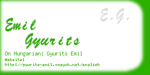 emil gyurits business card